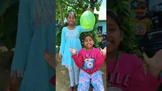 Sister Pops the Balloon and Hena Gets Happy 🎈😄😱👶🏻&hearts;️ #funny #short #viralvideo #subscribe