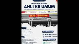 PEMBINAAN DAN SERTIFIKASI AHLI K3 UMUM SERTIFIKASI KEMNAKER INDONESIA PELAKSANAAN YOGYAKARTA 20 #k3