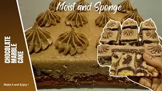 How to Make Chocolate Marble Cake | Vanilla Butter Cake with Chocolate Cream | Sweet Bite & Craft