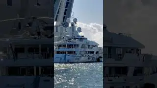 Feadship M/Y Boardwalk headed under the 17th St Bridge in #FortLauderdale #YachtLife #Yachts #Shorts