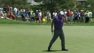 Phil Mickelson's skillful par save on No. 10 at the Memorial