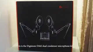 DIGIMORE D-442 Dual Condenser Microphone Kit for Singing with D-220 Sound Card