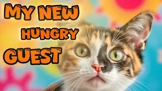 Seeing this cute cat eating will make your day!