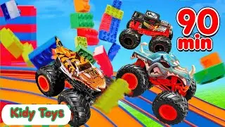 Fastest Toy Cars Race Monster Trucks & Construction Vehicles | Educational Toys for Kids | Kidy Toys