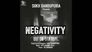 Sukh Dandupuria - Negativity ( Audio Teaser ) | Latest Punjabi Song 2025