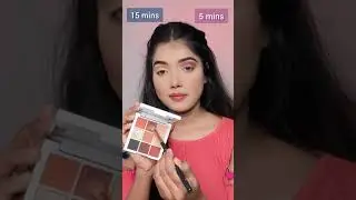 15 min vs 5 min eyeshadow look