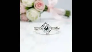 1.0 Ct Round Diamond Option Angel Engagement Ring- Affordable Diamonds From Black Diamonds- New York