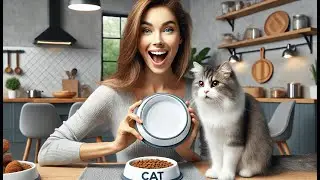 🐱 Lusifaco Shallow Elevated Cat Bowls, Wide Raised Ceramic Cat Dishes | Best Cat Feeding Plate 🐾