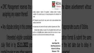 Manager, General Manager & Dy Manager Recruitment OMC Ltd