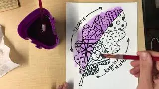 Sharpie Vs. Regular Marker + Watercolor
