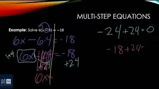 Solving Multi Step Equations