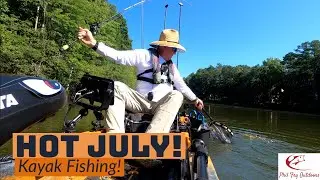 Kayak Fishing In Hot July Weather!