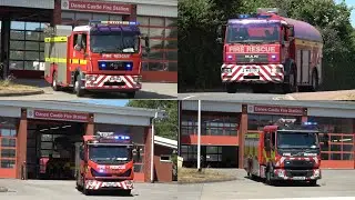 TRIPLE TURNOUT + Standby Pump | RARE Water Bowser and Pumps Turnout from Danes Castle to Field Fire