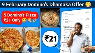 5 Domino's Pizza 🍕 ₹21 Only 😋 | dominos coupon code today | Dominos pizza offer coupon code today 