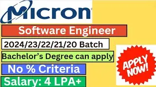 Micron is hiring 2024/23/22/21/20 Batch | Required Skills? | Location? | No % Criteria #jobupdates4u