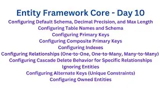 Global and Entity Configurations in EF Core using Fluent API - EF Core Day 10