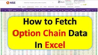 How to Fetch Option Chain Data in Excel