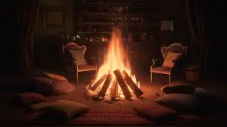 4K Fireplace Loop for Sleep & Relaxation 🔥 Static Campfire 10 HOURS