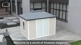 Офисный сарай Sunjoy Backyard | Сарай 10x12,6 дюйма для домашнего офиса и спортзала, или Она