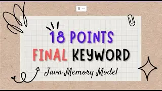 18 points on final keyword in Java Memory Model