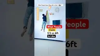 What People Claim 5'3 vs 6ft is Like ☠️🥷🗡️ #shorts #jump #ashortaday