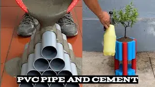 PVC pipe andcement #diyplanters #greenplants #flowerpot #balconyrenovation #homefurnishings #diy