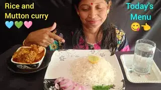 Eating rice and mutton curry🤗 |Asmr eating 
