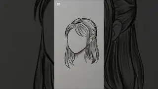 How I Draw Girl Hair #drawing #tutorial #hair#howtodraw #art