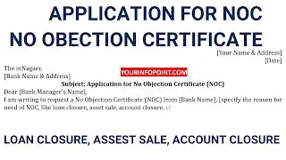 Application Letter for NOC in Bank - No Objection Certificate - NOC Format - Letters Writing