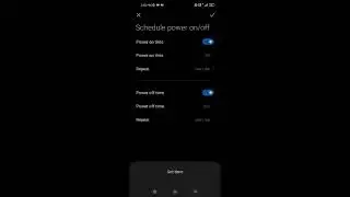 automatic power on and of setting in androaid user.