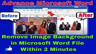 Remove Image Background Color in Microsoft Word Advance  !!