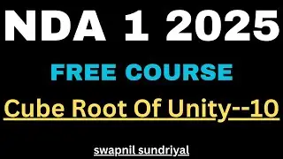 cube root of unity | NDA 1 2025 FREE COURSE | #complexnumber #nda #maths #2025 #upsc