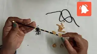 Black Beads Lakshmi Kasu Necklace