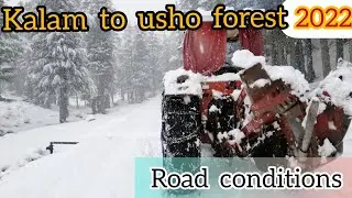 kalam to usho forest road conditions in snowfall 2022