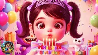 🎂 Happy Birthday Song for Kids 🎉 | Cute Girl Birthday✨ | Juju Birthday Party🎈| Surprise Gift Story🎁