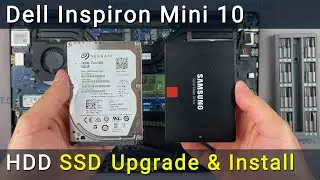 Замена и установка SSD или жестки диск в ноутбук Dell Inspiron Mini 10
