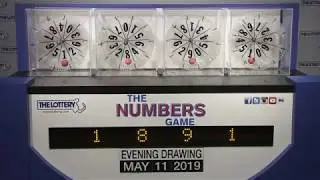 Evening Numbers Game Drawing: Saturday, May 11, 2019