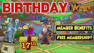 Wizard101 - HAPPY 17TH BIRTHDAY W101! (Gifts, Benefits, & Events)