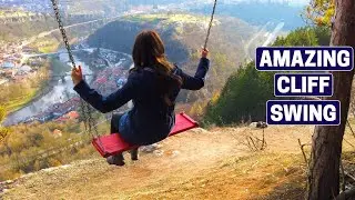 VELIKO TĂRNOVO | BULGARIA | Part 1 Amazing views of Veliko Tărnovo from a cliff swing