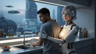 Человекоподобный робот с искусственным интеллектом, заменивший настоящую жену.