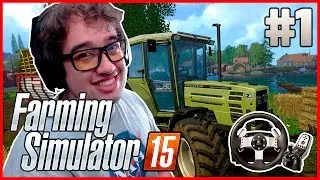 Farming Simulator 15 + G27 - Primeira planta&ccedil;&atilde;o #1 - ft. #BRODaria  | TheGuga