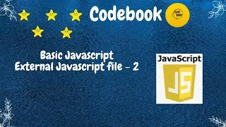 Basic Javascript External Javascript file - 2| codebook | #codebook #javascript
