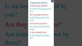 Change into passive voice |Active Passive|#shorts
