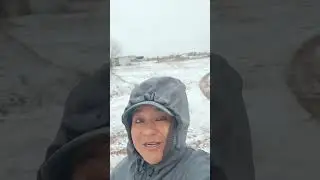 nevando en el rancho 🐑#ovinos #rancho