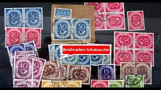 Briefmarken und Briefe wertvoll? Schatzsuche in einem Posten Briefmarken BRD Posthorn