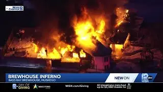 Crews battle massive brewhouse fire in Muskego