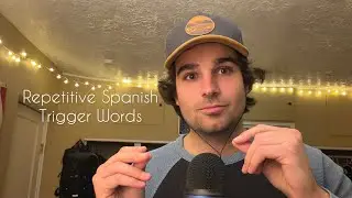 ASMR Repetitive Trigger Words In Spanish | Hand Sounds & Mic Rubbing