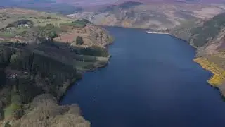 Lough Dan From Above, County Wicklow, Ireland. Cinematic 4K Drone Video