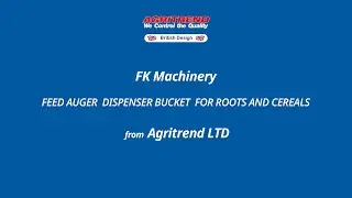 Feed line dispenser auger bucket for roots and cereals with left and right side dispenser doors.