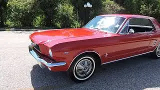 1966 red mustang coupe 3 speed for sale at www coyoteclassics com